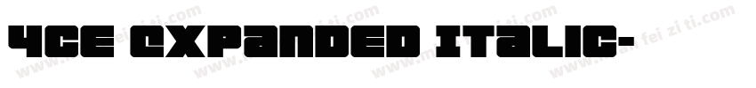 4ce Expanded Italic字体转换